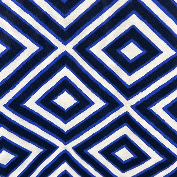 Mahi Gold Navy Purple and White Geometric A Line Dress Nylon & Spandex Sz.M - Picture 2 of 9